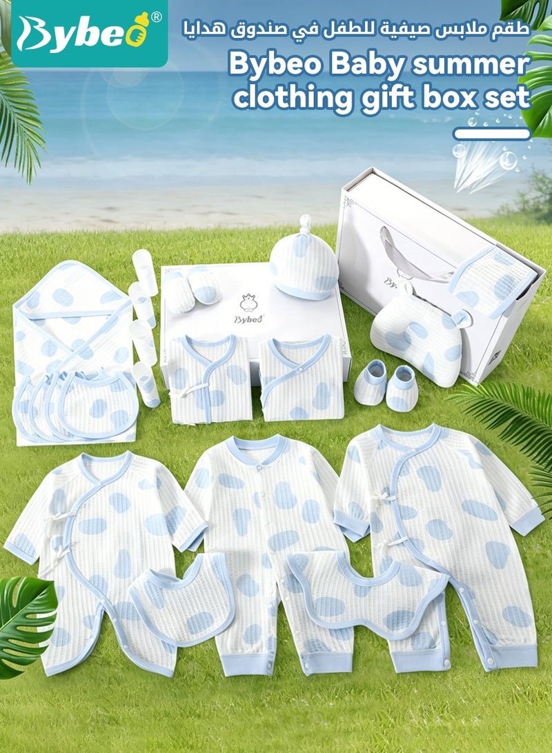 Bybeo 28PCS Newborn Baby Gifts Set, Newborn Layette Gift Set, Baby Clothes Accessories Set for Boys and Girls, Premium Cotton, Perfect Gift Box for Spring Summer Autumn Winter Four Seasons - Image 2