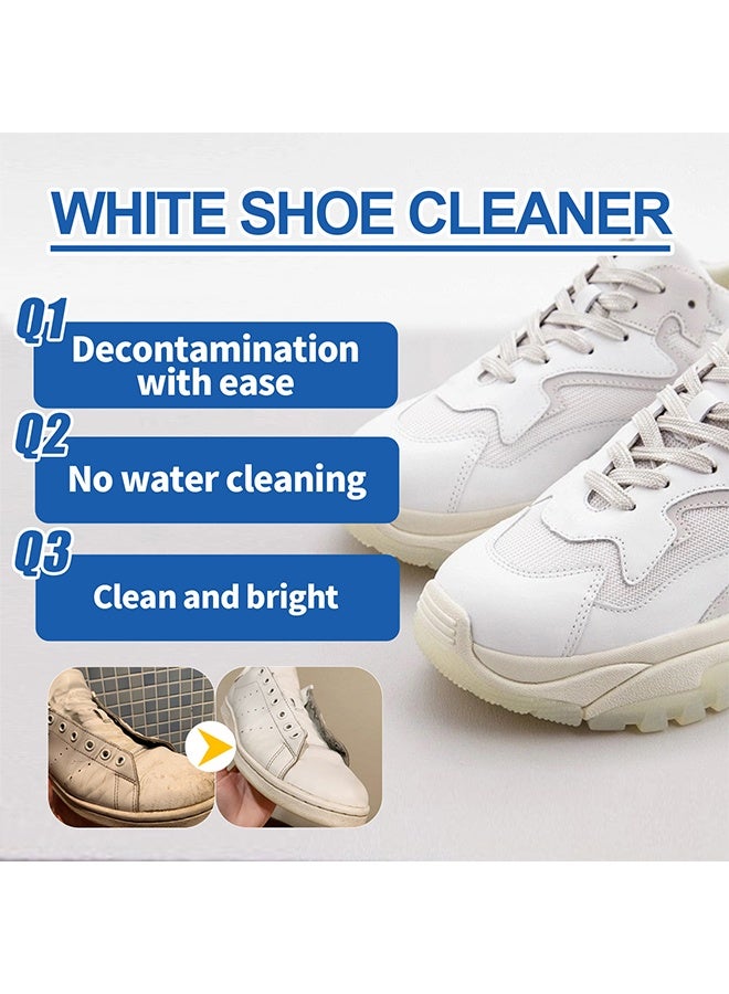 JUE-FISH Shoe Whitener Detergent，White Colour Restorer For sneakers，canvas & leather shoes，Instant Shoe Whitening Polish for a Brighter & Cleaner Look（100ml） - Image 4