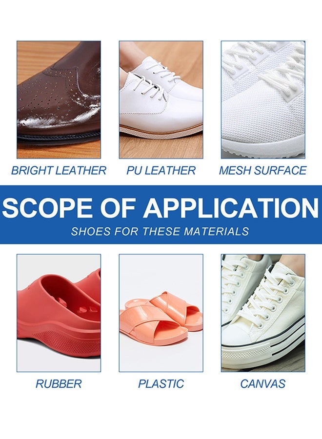 JUE-FISH Shoe Whitener Detergent，White Colour Restorer For sneakers，canvas & leather shoes，Instant Shoe Whitening Polish for a Brighter & Cleaner Look（100ml） - Image 3