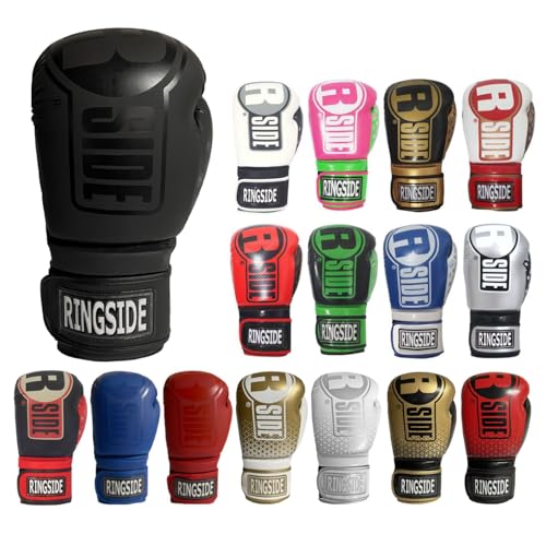 Ringside Apex Flash Sparring Gloves IMFTech Boxing Gloves with Secure Wrist Support Synthetic Boxing Gloves for Men and Women Black and Black 14 oz - Image 1