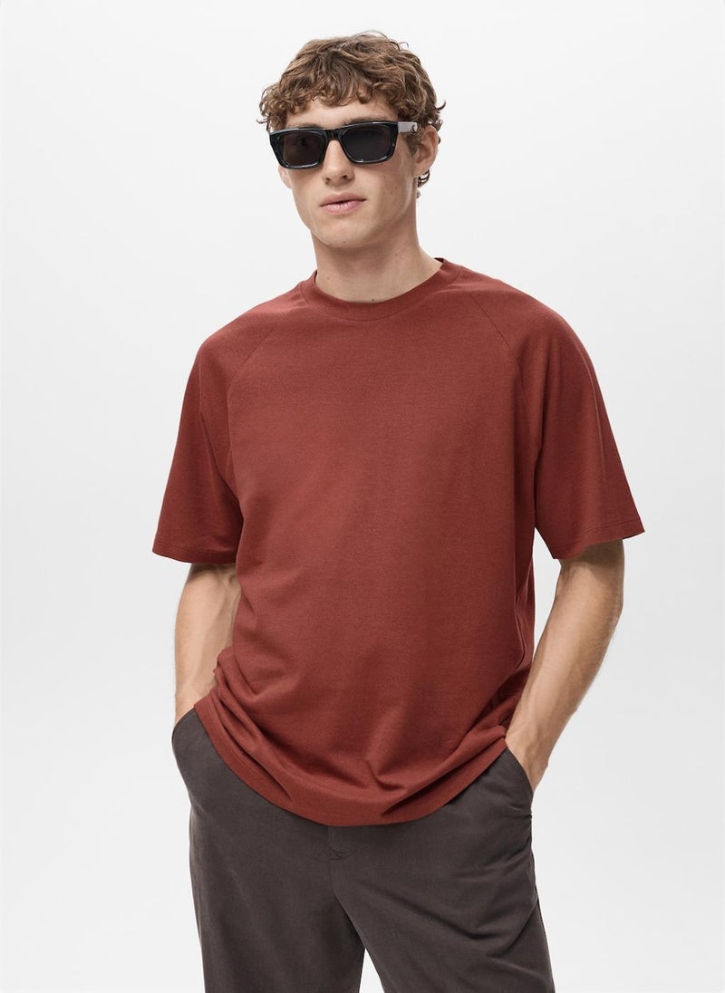 Mango Man Relaxed-Fit T-Shirt  - Image 1