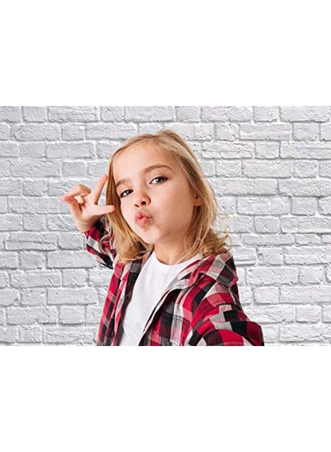 SJOLOON 5X7ft White Brick Wall Backdrop White Brick Photo Backdrop Thin Vinyl Photography Backdrop Background Studio Prop 10931 - Image 3