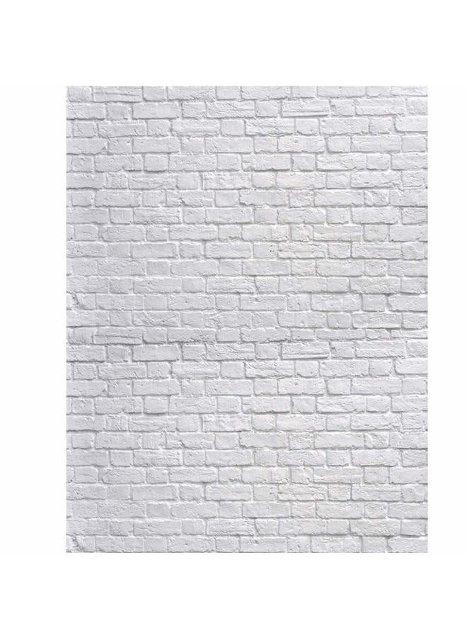 SJOLOON 5X7ft White Brick Wall Backdrop White Brick Photo Backdrop Thin Vinyl Photography Backdrop Background Studio Prop 10931 - Image 1