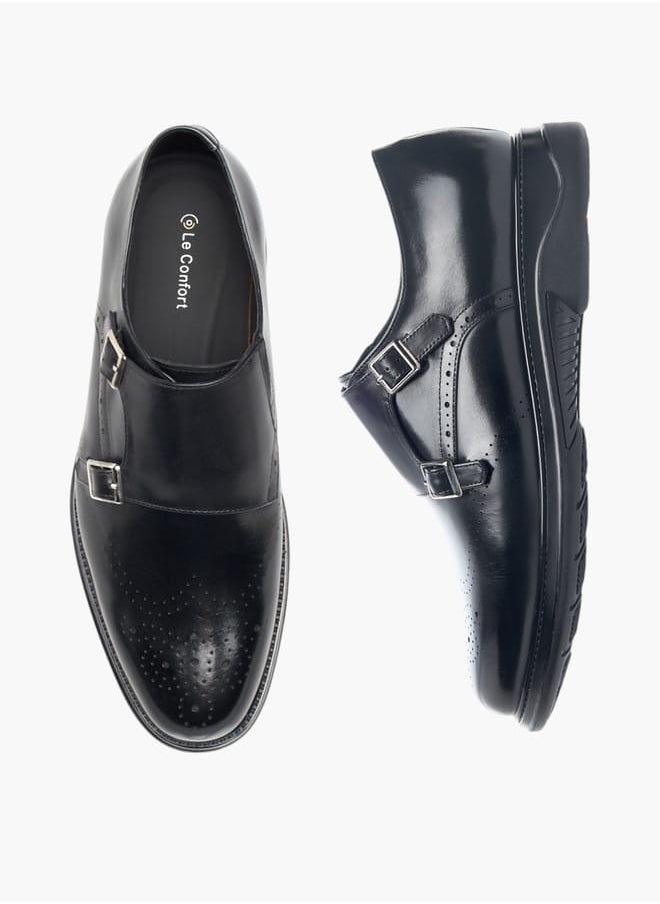 Le Confort Mens Textured Slip-On Monk Shoes  - Image 2