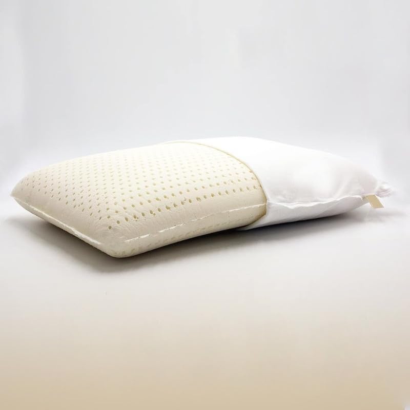 SLEEP XPERT وسادة سرير فليب دوال كومفورت من سليب إكسبرت مصنوعة من رغوة اللاتكس الطبيعية | الأفضل لتخفيف آلام الرقبة | غطاء بسحاب من قطن فيسكو مجاني 24x16x5.5 بوصة (عبوة من 2) - Image 1