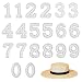 Thrymme 20 Pcs Pearl Rhinestone Number Stickers PeelandStick Pearl Letters White 09 DIY Craft Patches for Scrapbook Backpack Hat - Image 2