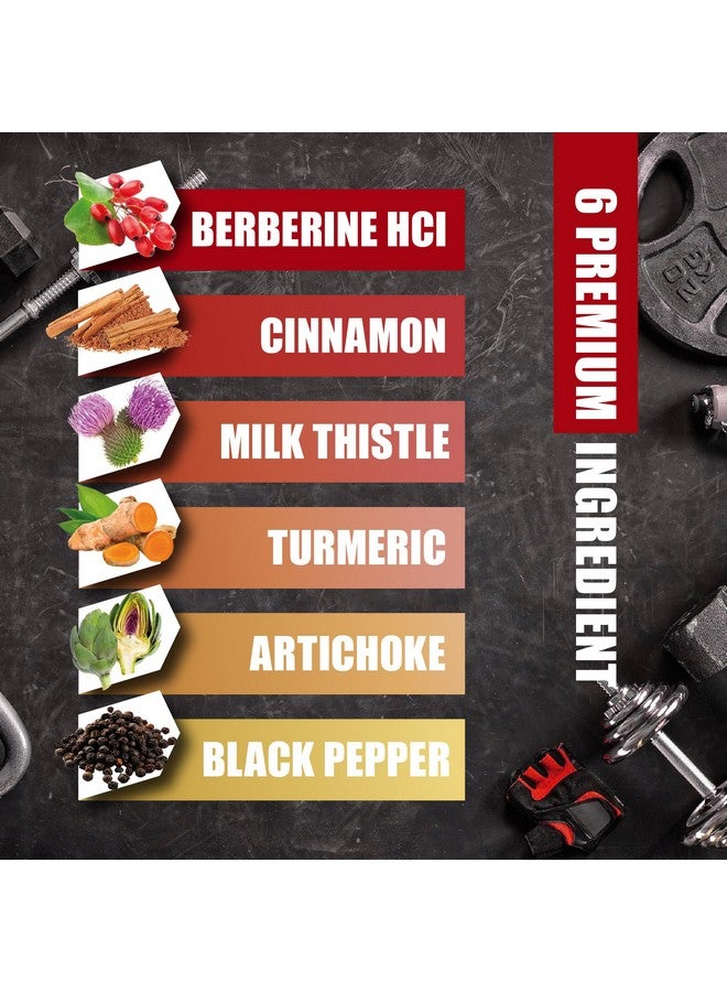BMVINVOL 2 Pack Berberine HCl- Plus Ceylon Cinnamon, Turmeric, Milk Thistle, Artichoke, Black Pepper, Berberine HCI Root Supplements Pills - Immune System - Image 4