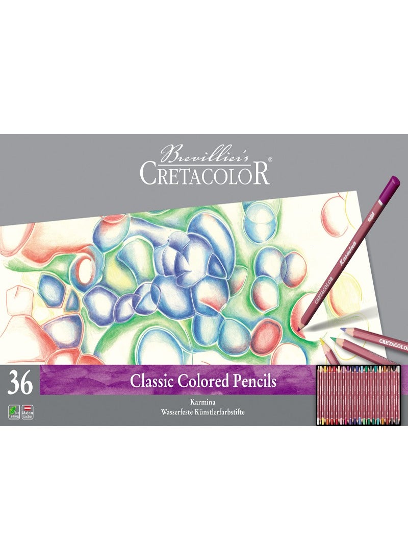 Cretacolor - Karmina Color Pencil Set 36LI Metal Box 27036 - Image 1