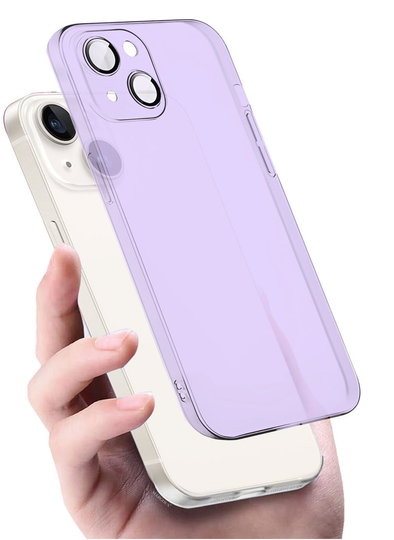 CATANES (for iPhone 14 Plus) 2Packs Case Cover Air Skin Series Back Cover Sturdy Durable Thin Case Drop Protection Cover - Transparent Purple  - Image 5