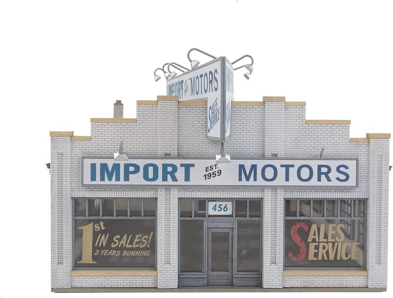 Cornerstone Walthers Import Motors Kit - Classic 60s/70s Dealership Model - Image 2