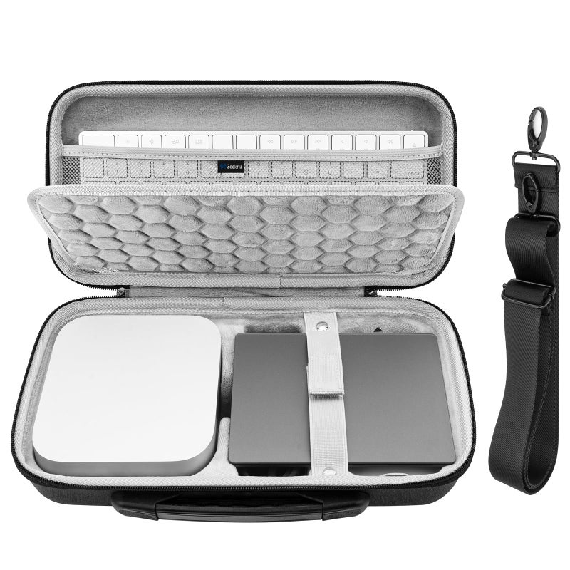 Geekria Geekria Desktop Computer Hard Travel Case, Compatible with Apple 2024 Mac Mini M4 / Mini M4 Pro, Fit for Magic Keyboard, Mouse, Trackpad and Accessories (Dark Gray)  - Image 1