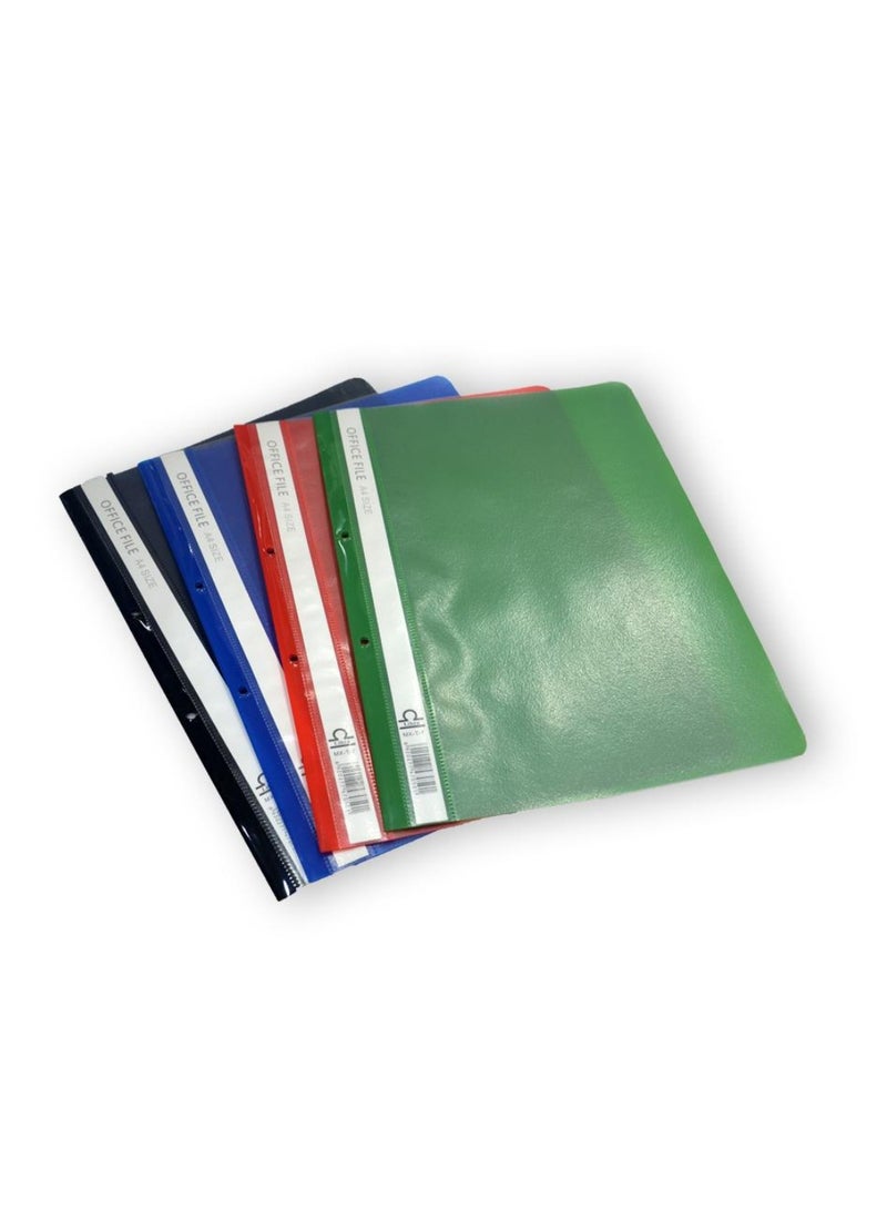 Libra REPORT FILE MATTE MATERIALS WITH SIDE POCKET BLUE COLOR A4 (PACK OF 12) - Image 1