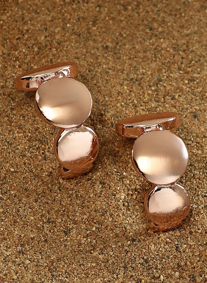 سوهي أقراط دائرية للنساء بلون وردي من خليط معدني بإغلاق ضاغط