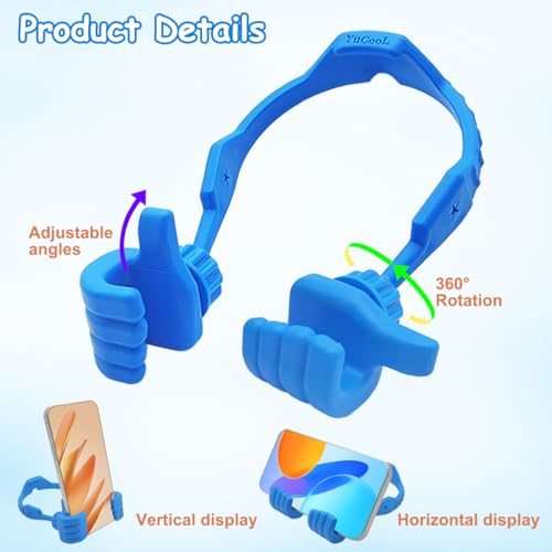 YuCool 4 Packs OK Cell Phone Stands, Adjustable Flexible Cellphone Stand,Mobile Smartphone Display Holder-4 Colors - Image 3