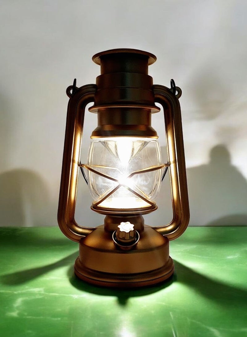 أي كي دي سي AKDC الديكور الطراز القديم فانوس محمول خمر LED مصباح في الهواء الطلق فانوس معلق 25 سم - Image 3