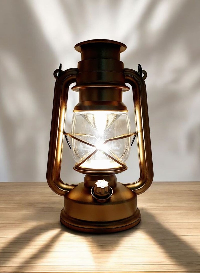 أي كي دي سي AKDC الديكور الطراز القديم فانوس محمول خمر LED مصباح في الهواء الطلق فانوس معلق 25 سم - Image 4