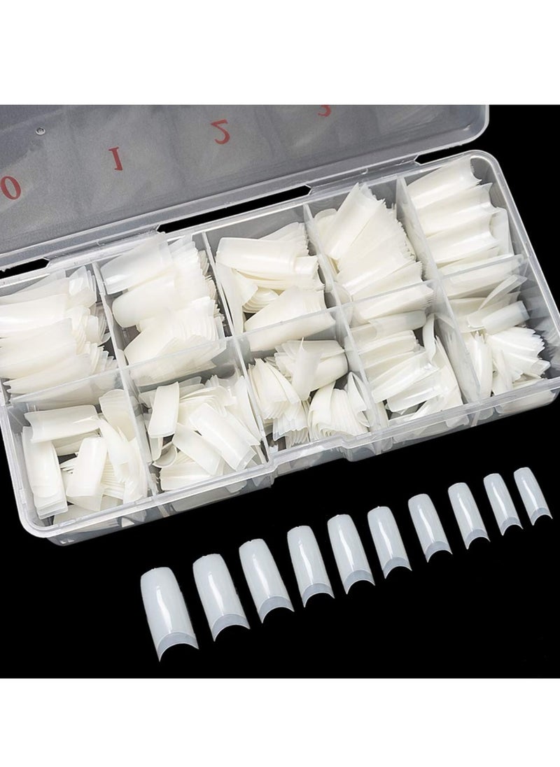 500PCS Half Cover False Nails Tips - Acrylic Nail Tips, krofaue 10 Sizes Lady French Style Acrylic Artificial Tip Manicure with Box for Nail Tips Art Salons and Home DIY - pzsku/Z6308CE13ED6926FE9F72Z/45/_/1716648961/0298268a-5367-4003-8da0-db4a0485b7af