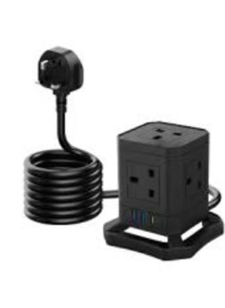 Sharpdo - Cube 5 Plug Socket with 3 UAB Ports for Home Office Accessories - Image 1