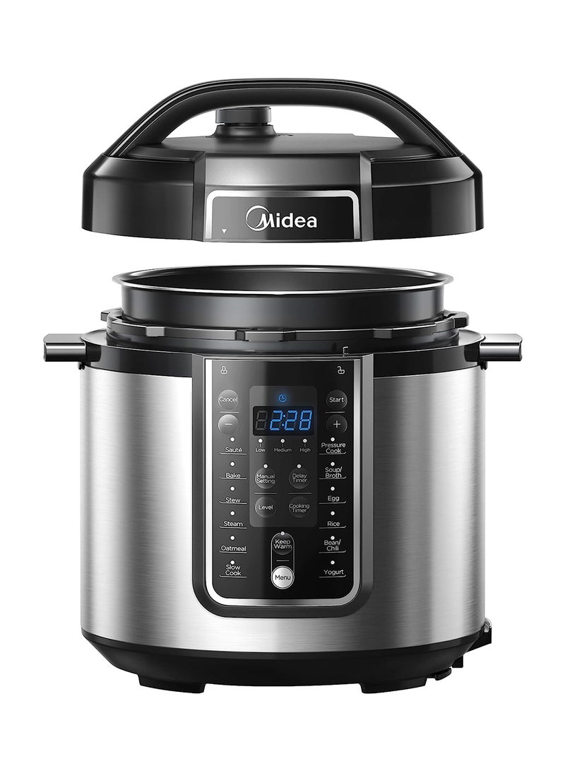 Midea 13-in-1 Multifunctional Electric Pressure Cooker, 13 Smart Cooking Programs with LED Display & Indicator, Aluminum Inner Pot, Auto Keep Warm, The Family Meal Solution, 12 Preset Menu 6 L MY-CS6037WP2 silver - Image 3