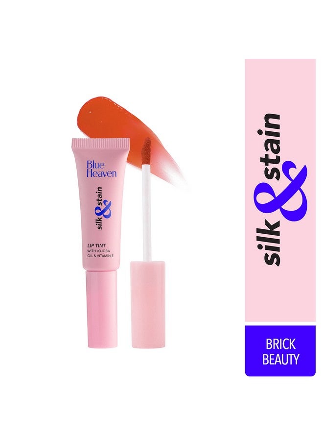 بلو هيفن صبغة شفاه سيلك آند ستين، بريك بيوتي، 8 مل، مع زيت الجوجوبا وفيتامين هـ، يدوم طويلاً، غير لزج، تركيبة مقاومة للنقل، لمسة نهائية طبيعية - Image 2