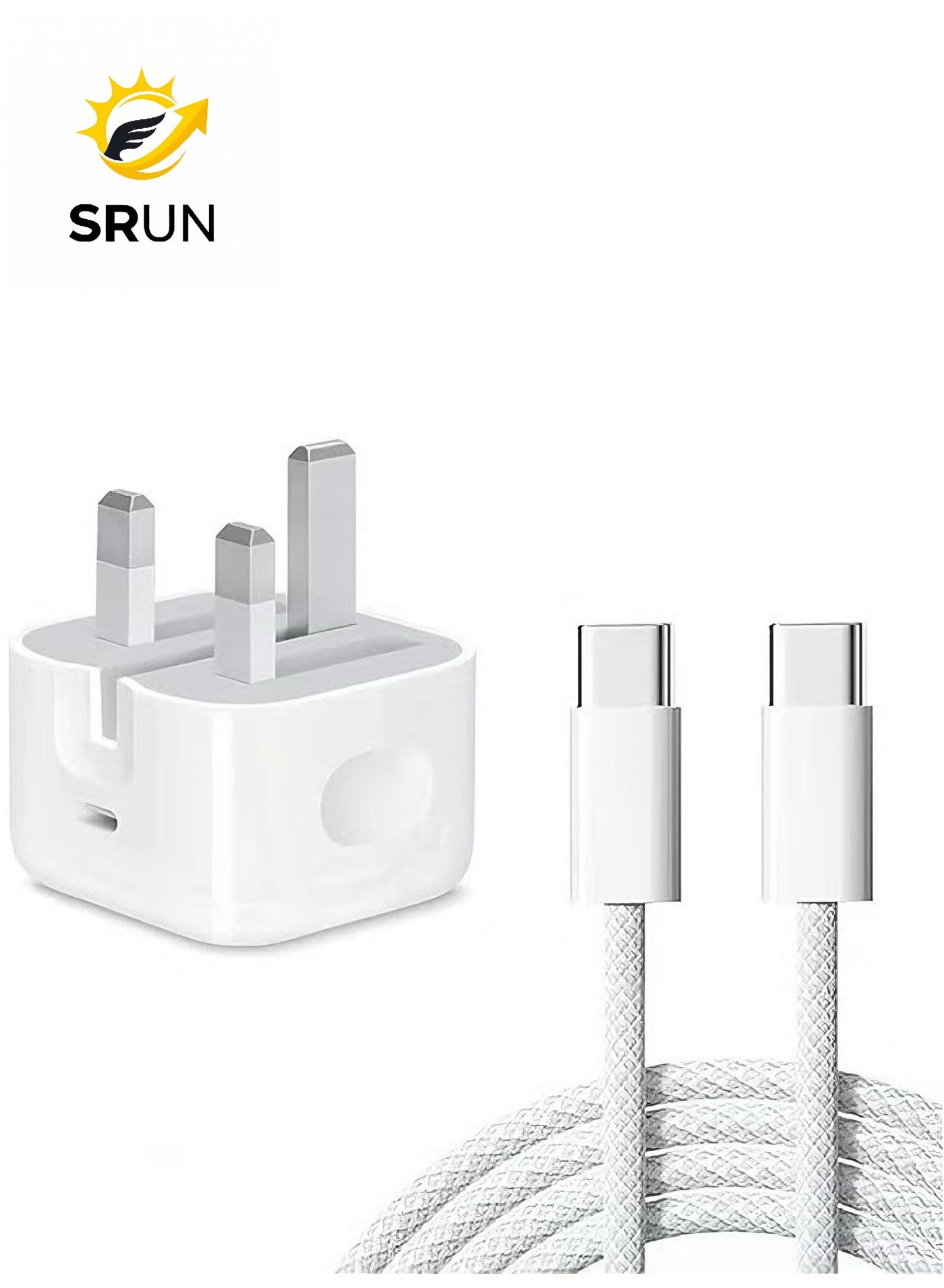 IPhone 20W Fast Charger | USB C Wall Fast Charger with 1M Type C to C Charging Cord Compatible with IPhone 17/16/15/Pro Max/Pro/Plus and all Type C Mobile