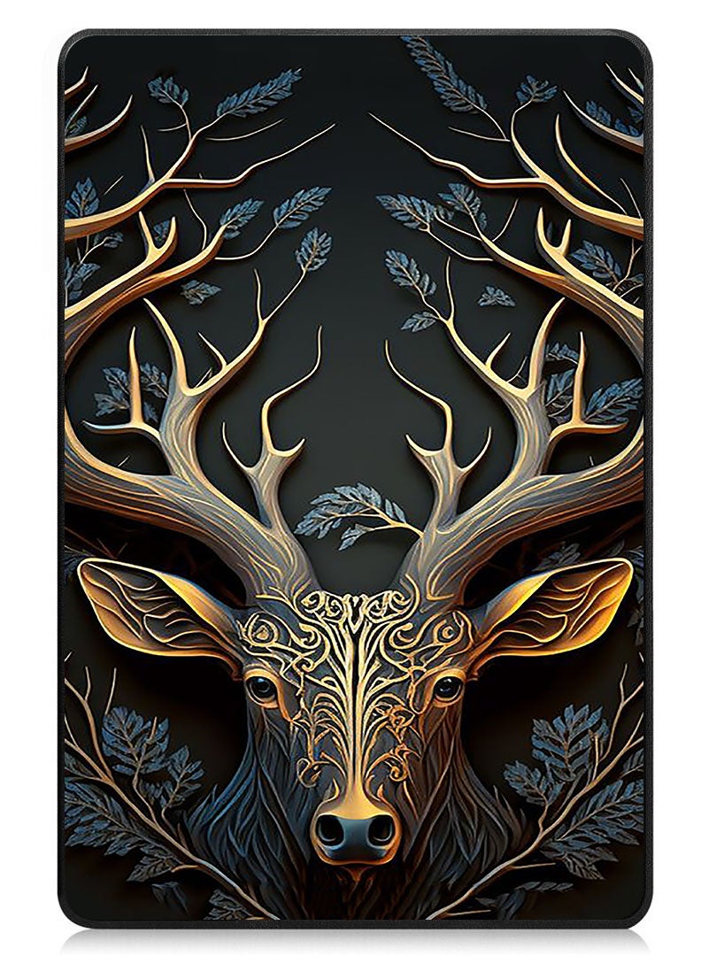 Theodor Protective Flip Case For Samsung Galaxy Tab A9 With Trifold Stand Auto Wake Sleep Shockproof Cover Deer Head - Image 1