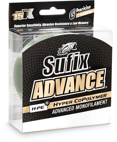 Sufix, Advance Monofilament Line, 14 lbs Tested, .015" Diameter, 330 Yards, Low Vis Green - Image 2