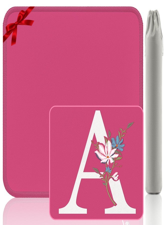 Gedgan Mahjong Mat | Neoprene Anti-Slip Noise Reduction, Simple Design & Embroidery | 32.4x32.4 Inch Pink | Perfect for Mahjong, Board Games & Tile Games | Elegant Gift(Custom A Letter) - Image 1