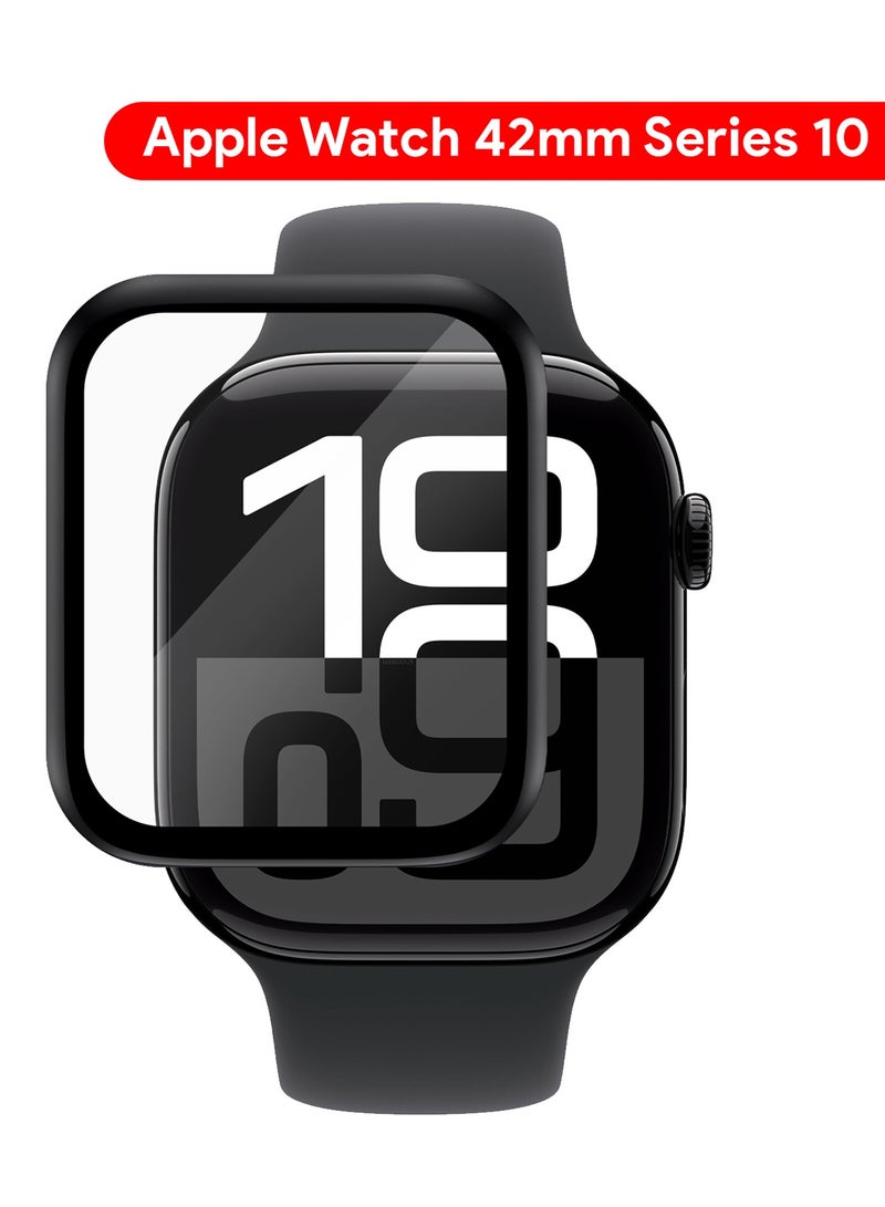 CATANES Tempered Glass Screen Protector for Apple Watch 42mm Series 10 Anti-Scratch Ultra-Thin Protective Film Cover Clear Color - Image 2