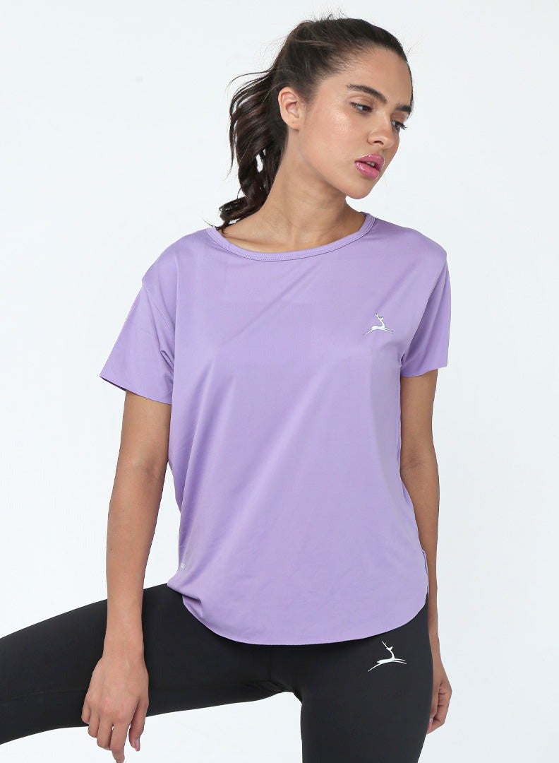 Doe Women Basic Lightweight Workout Casual Short Essentials Sleeved Dry Fit T Shirt - Image 1