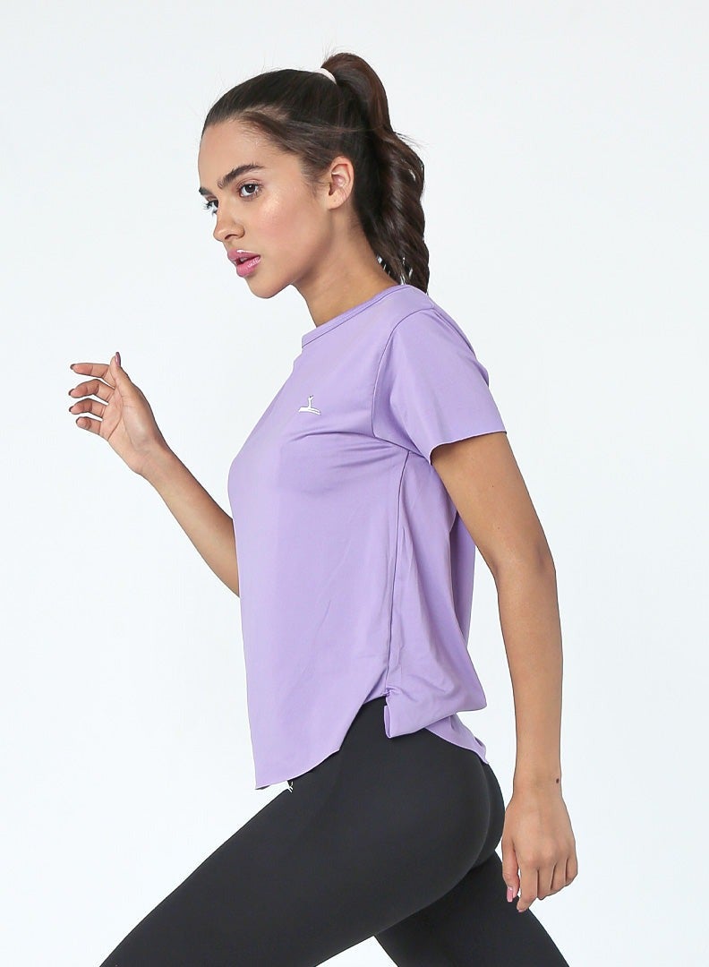 Doe Women Basic Lightweight Workout Casual Short Essentials Sleeved Dry Fit T Shirt - Image 3