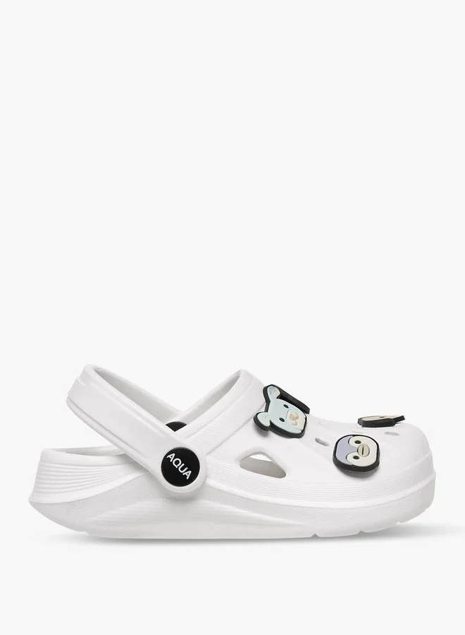 Aqua Animal Accents Clogs with Backstrap