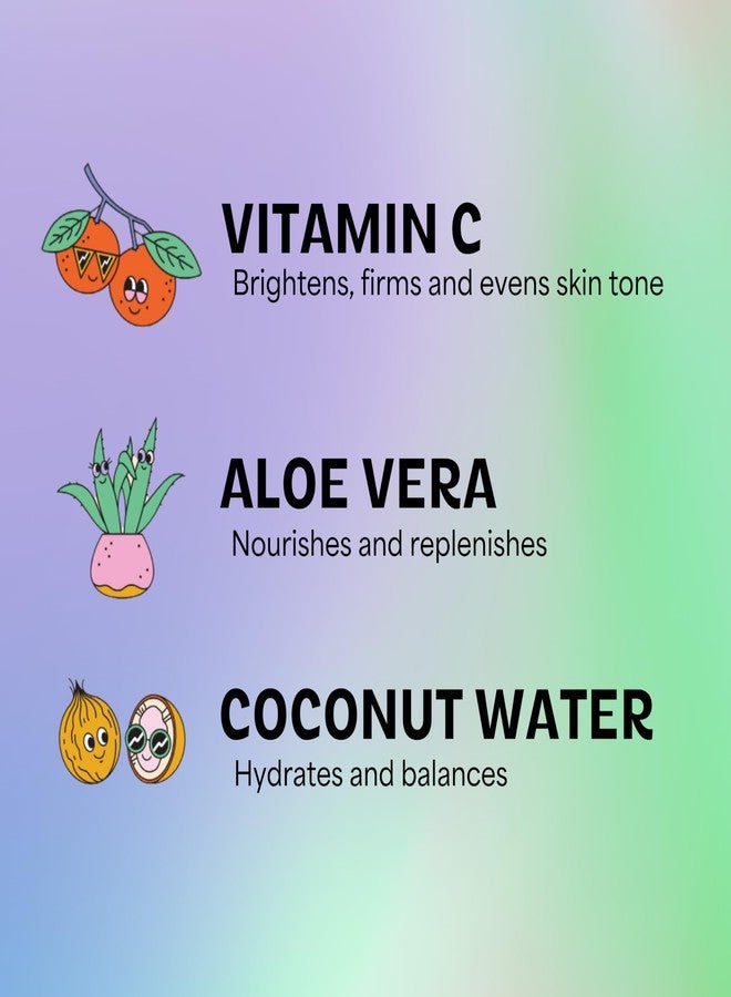 InstaNatural BESTIES Gentle Teen Face Cleanser | Vitamin C, Aloe Vera, Coconut Water | Simple Skincare for Healthy Skin | for Blemishes, Uneven Tone, Hydration, (Face Wash for All Skin Types) - Image 3