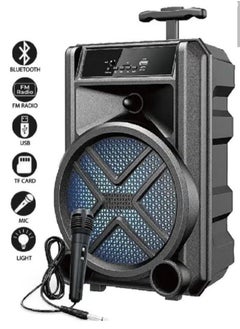 Wireless Bluetooth Speaker, Stereo Sound, FM Radio, TF Memory, USB Input, Mic Input rechargeable