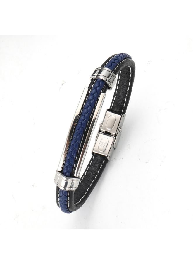 European And American Woven Belt Decorative Bracelet Men's And Women's Jewelry Universal Microfiber Men's Stainless Steel Bracelet