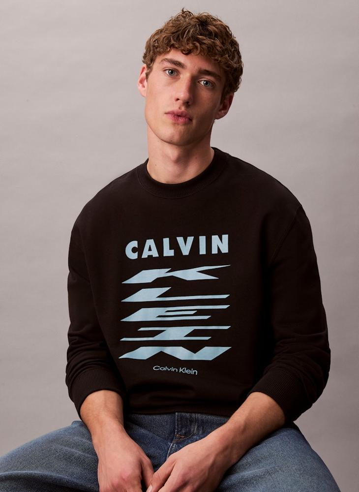 كالفن كلاين جينز بلوزة برسومات شعار - Image 3