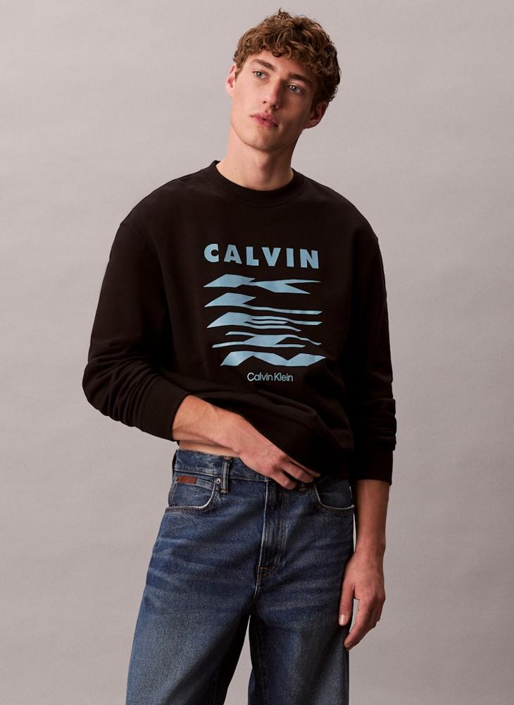 كالفن كلاين جينز بلوزة برسومات شعار - Image 5