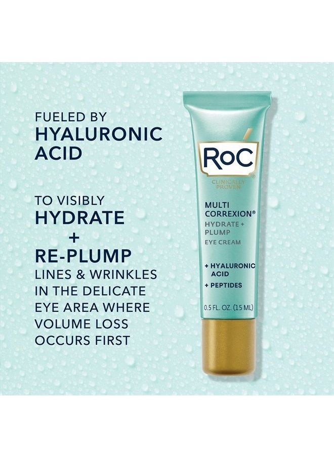 RoC - Multi Correxion Hyaluronic Acid Anti Aging Under Eye Cream for Puffiness & Dark Circles (.5 OZ) + RoC Retinol Capsules (7 CT), Fragrance & Paraben Free Skin Care for Women & Men - Image 1