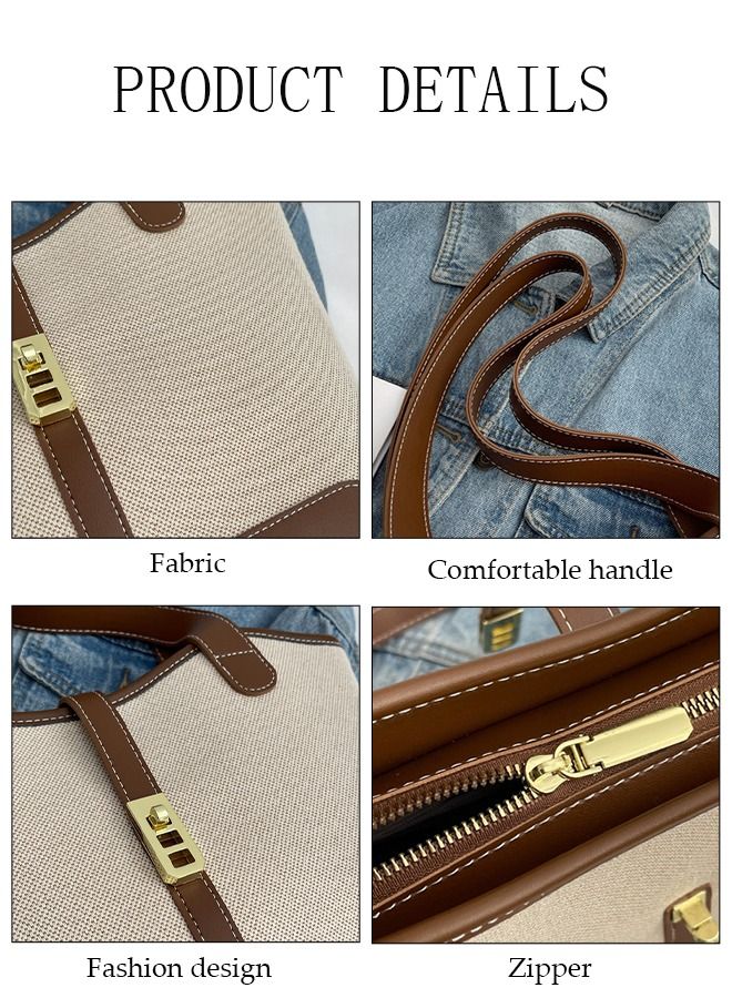 DUNISO Women's Shoulder Tote Bag Faux Leather Handbag For Women Large Capacity Bucket Bag Fashionable Travel Messenger Shoulder Bag for Ladies Girls College Students - Image 3