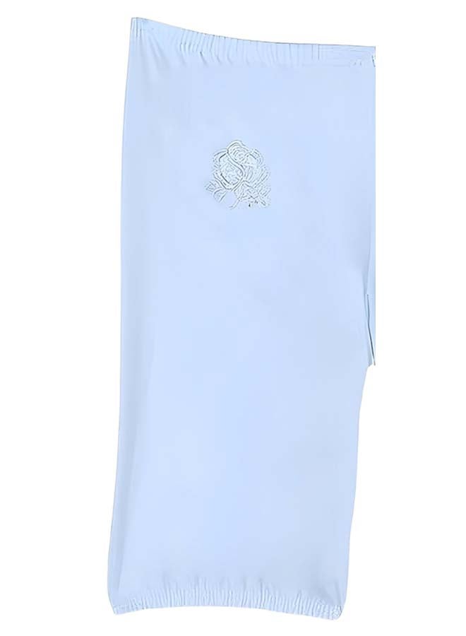 Dahab Cotton Undershort Embroidered Flower For Women-Baby Blue - Image 3