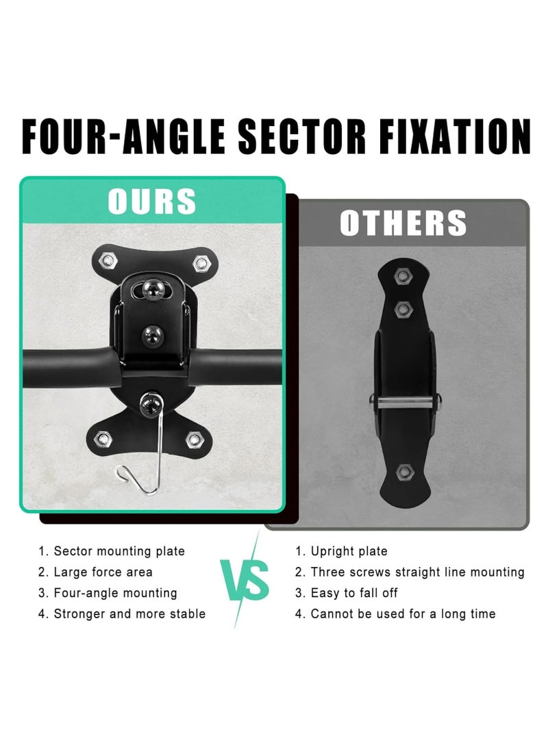 Soofam 2Pack Garage Bike Wall Rack, Adjustable Bicycle Hanger Wall Mount Storage, Horizontal Hook Holder for Hanging Mountain Bike,Road Bike,Hybrid Bike, Black - Image 5