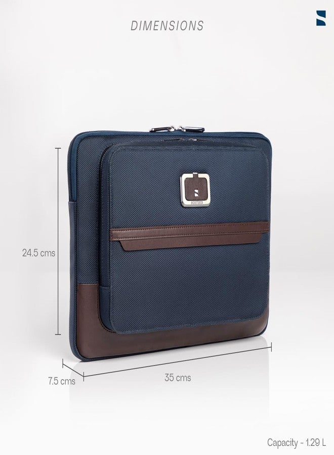 Scarters Tech Satchel | 13/14 inch Laptop Sleeve | iPad Sleeve 11/13 inch | Men's Navy Blue Laptop Bag - Image 3
