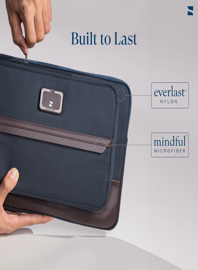 Scarters Tech Satchel | 13/14 inch Laptop Sleeve | iPad Sleeve 11/13 inch | Men's Navy Blue Laptop Bag - Image 4
