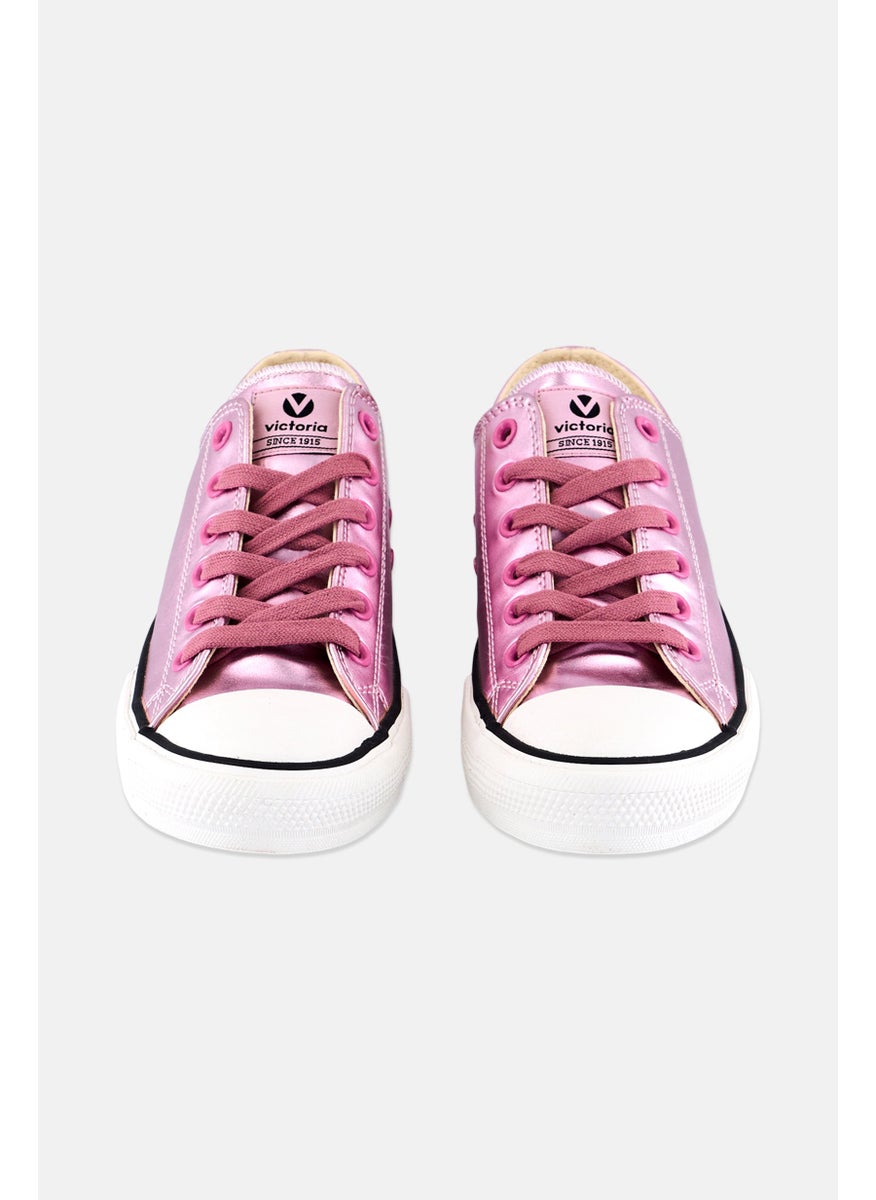 Victoria Women Lace Up Casual Shoes, Pink  - Image 4