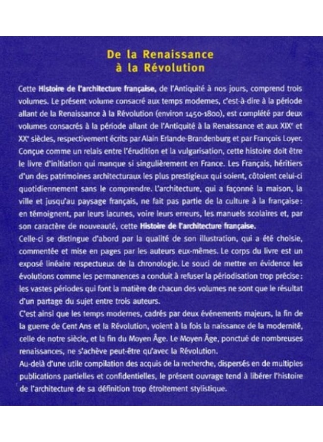 null - Histoire de l'architecture française - tome 2 De la renaissance à la révolution (2) - Image 1