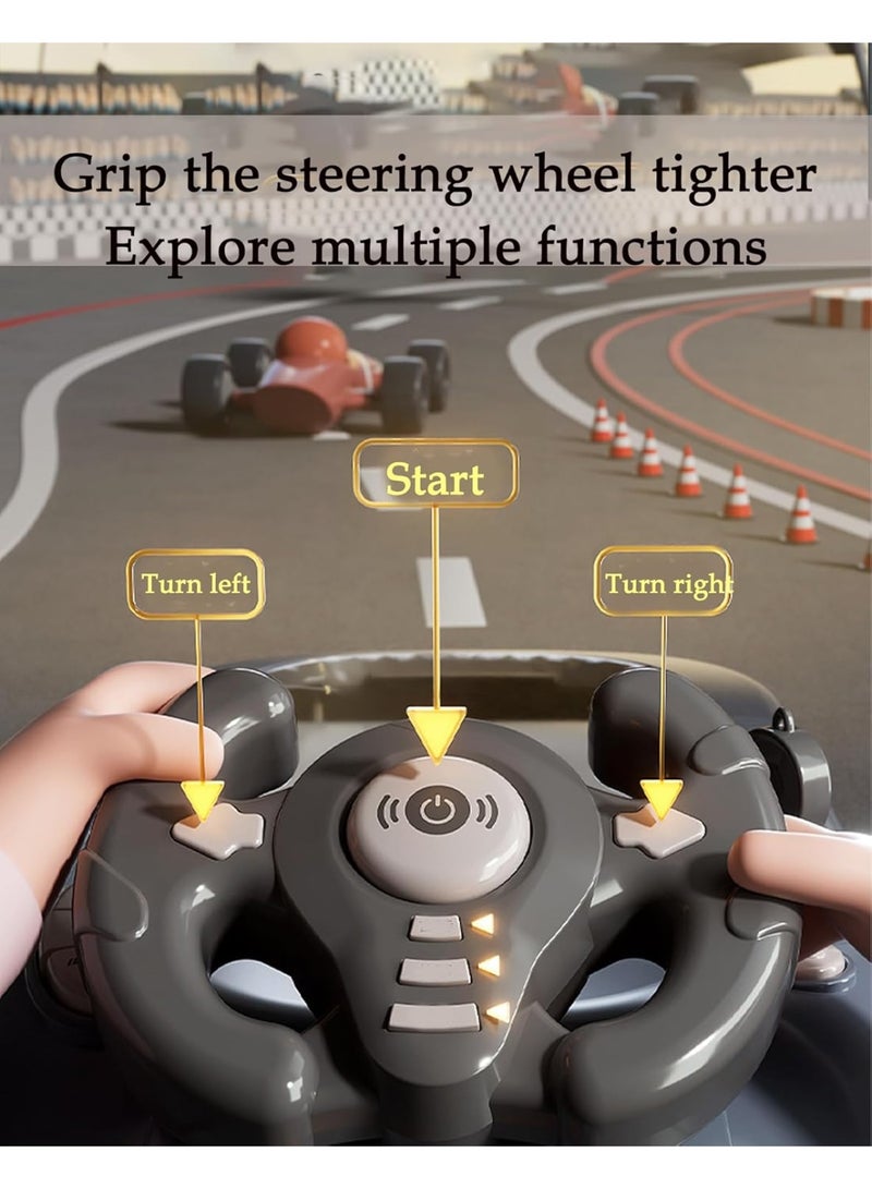 كيلا ألعاب عجلة القيادة، لعبة سيارة سباق تفاعلية، لعبة سيارة سباق محاكاة للصغار مع صوت وموسيقى، هدية عيد ميلاد للأطفال من عمر 3 سنوات فما فوق - Image 2