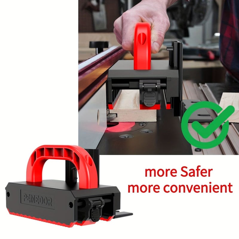 Safety Push Block Kit For Table Saw Router Table And Band Saw Black Red - Image 1