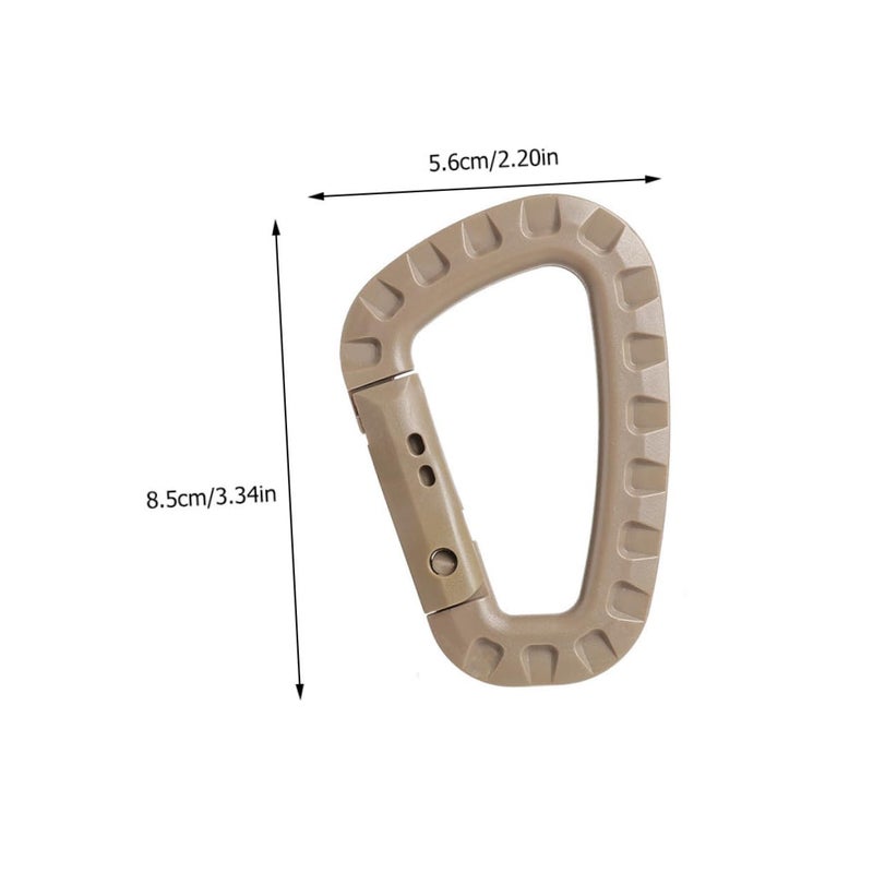 20pcs Portable D Shape Carabiner Clips for Hanging Camping Hiking Fishing Outdoor Activities - Image 3