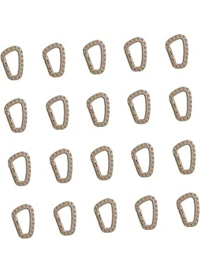 20pcs Portable D Shape Carabiner Clips for Hanging Camping Hiking Fishing Outdoor Activities - Image 1