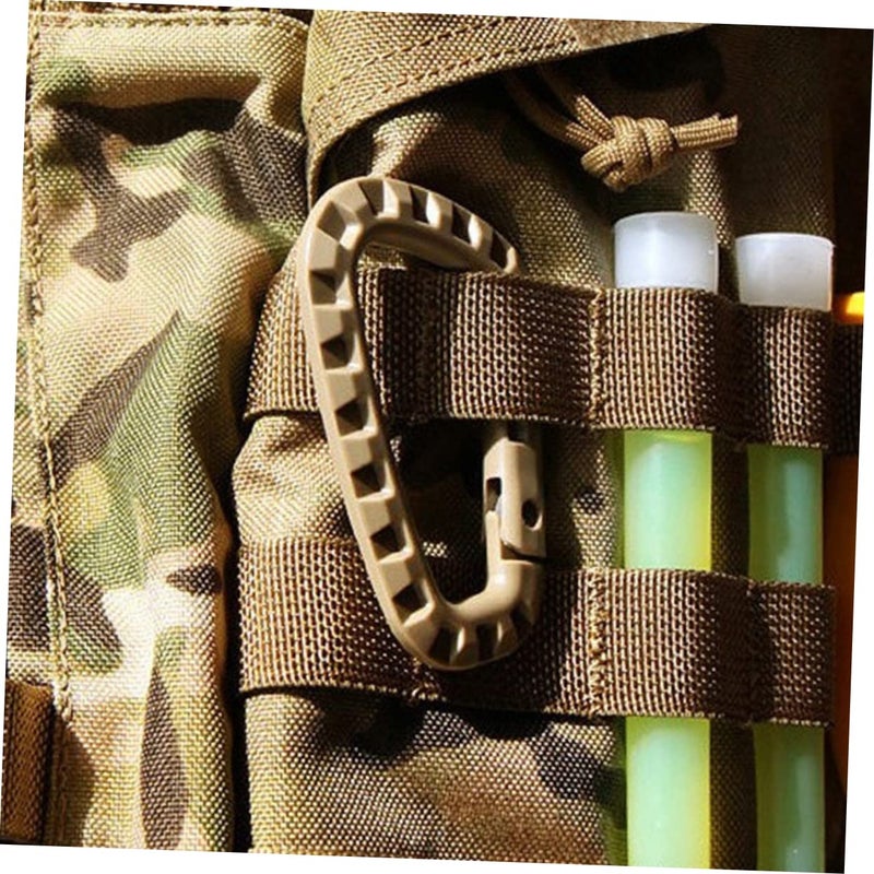 20pcs Portable D Shape Carabiner Clips for Hanging Camping Hiking Fishing Outdoor Activities - Image 5